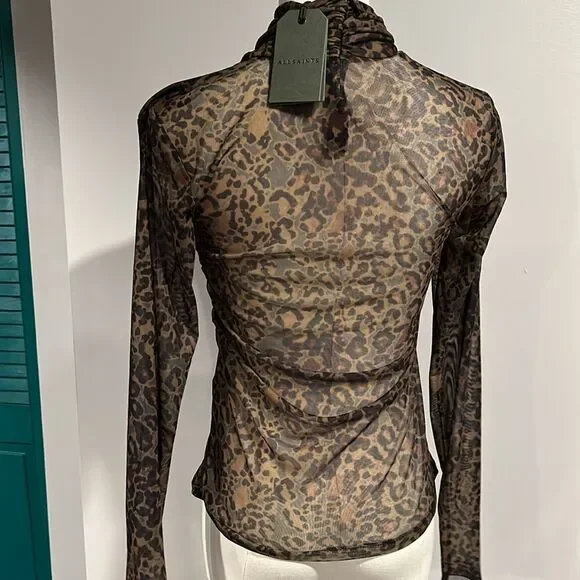 NWT All Saints Tia Halftone long sleeve Sz 2 - Picture 5 of 11